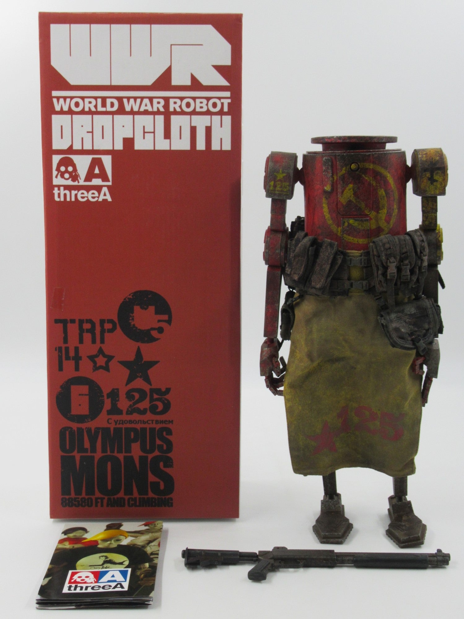 WWR Dropcloth Slim Red Figure - threeA/Ashley Wood (2010) 3A Japan Art Toy